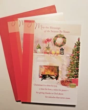 Religious Christmas Greeting Cards Bible Verse Day Spring Set of 2 + Envelopes