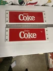 2-Vintage Enjoy COCA-COLA Metal Rack Sign Coke Nos. Amazing Shape. Heavy Metal