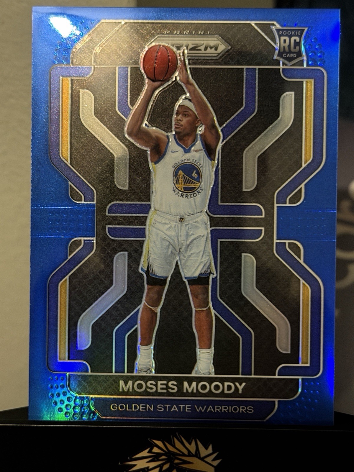 2021-22 Panini Prizm Moses Moody Rookie #308 True Blue Prizm /199 SP RC