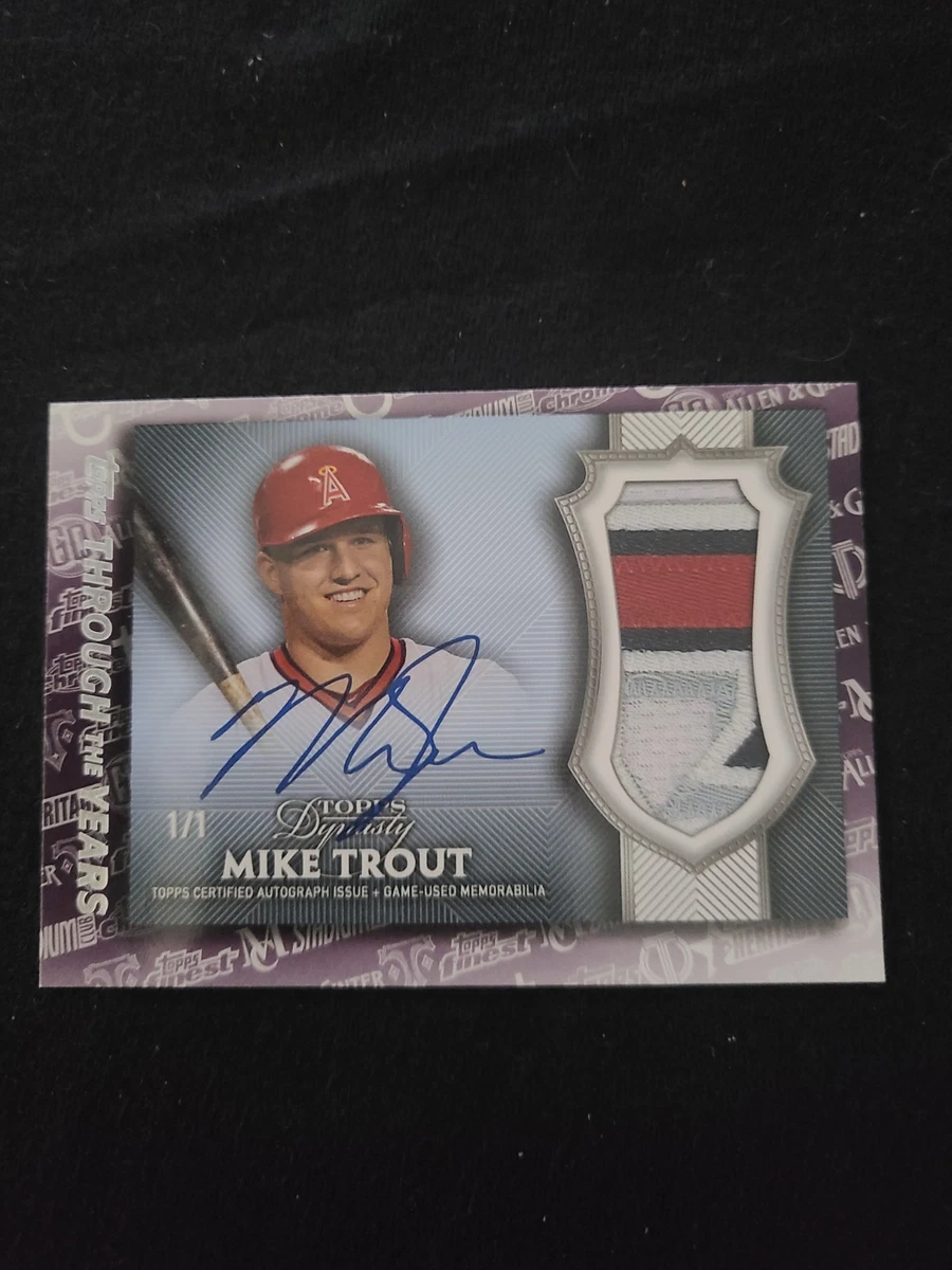 2021 Topps MIKE TROUT Through The Years #1/1- Patch Auto Reprint 