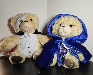 Phantom Of The Opera And Christine Daae Bear Plush Toy Collectible 10"