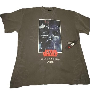 Civil Regime Star Wars Darth Vader Graphic T-Shirt Vintage Wash Black M