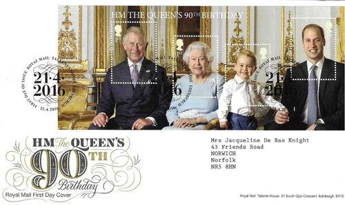 GB Comm/FDC - HM the Queen's 90th Birthday - Edinburgh -  2016 (RM973)