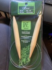 CLOVER TAKUMI BAMBOO PREMIUM 36" No. 19 CIRCULAR KNITTING NEEDLES 3016/36-19 NEW
