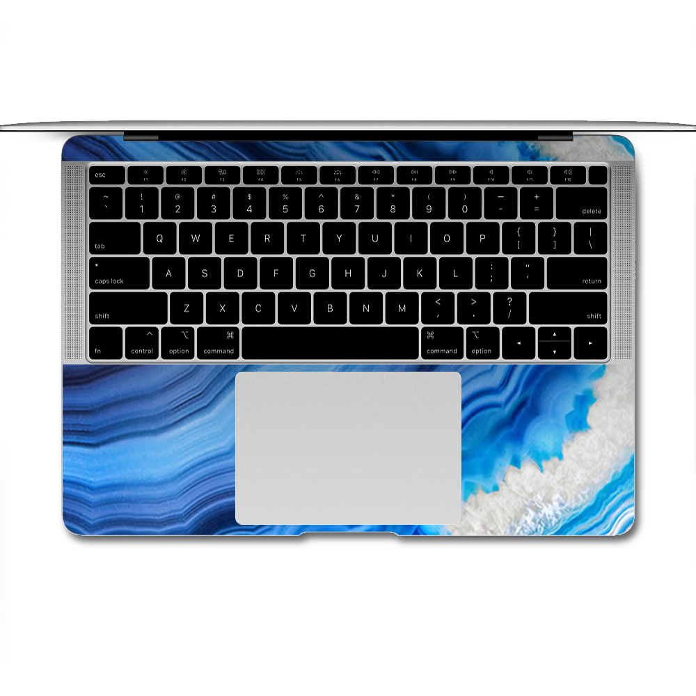 Skin De Protection Pour MacBook Air 13 Pouces Retina - Motif Marbre Bleu/marron, Vinyle