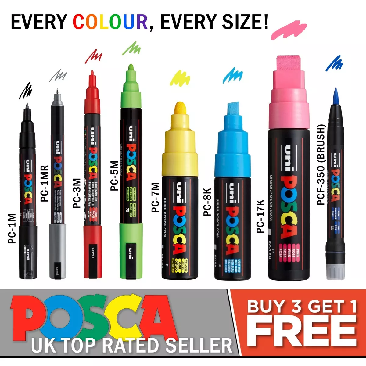 Posca 5M Paint Marker Set of 16