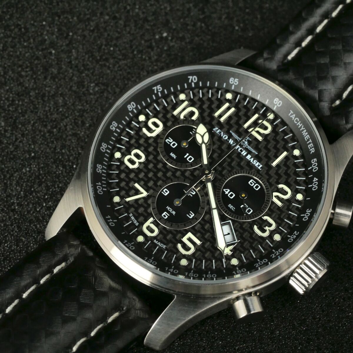 Zeno-Watch Basel Tachymeter Quartz Chronograph Swiss Men's Zeno-Watch Basel Tachymeter Quartz Chronograph Swiss Men's