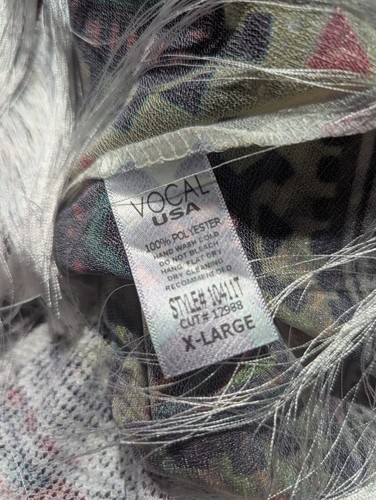 Vocal USA Women's Colorful Aztec Print Tank Rhinestones White Fringe Size XL NWT - Picture 14 of 14