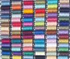 75 POLYESTER ALL PURPOSE SPOOLS THREAD 50 dif. Colors, 25 FREE bobbins in box