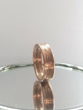 Antique Bronze Half Penny coin ring Dates 1937/1967 Let Me Know Your Size