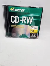 MEMOREX CD-RW REWRITABLE 3 Cd700MB 80 MINUTES w/SLIM JEWEL CASES 4X SPEED E4-50w