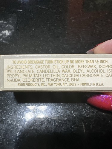 New in Box Vintage 1970s Avon Fashion Lace Lipstick .13oz Deep Carnation - Picture 4 of 5