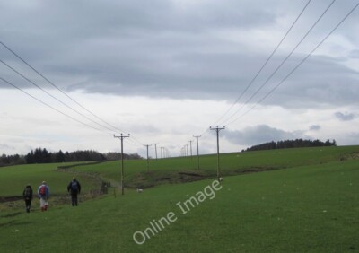 Foto 6x4 Stromleitungen durch die Felder Eddleston Die Stromleitungen nach Pee c2010