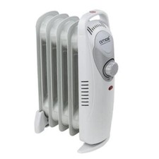 Oil Filled Radiator Heater Electric Portable 5 Fin Mini Small Home Caravan 650W