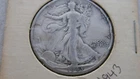 1943-D Walking Liberty Half Dollar 90% Silver Very Good VG See Pictures