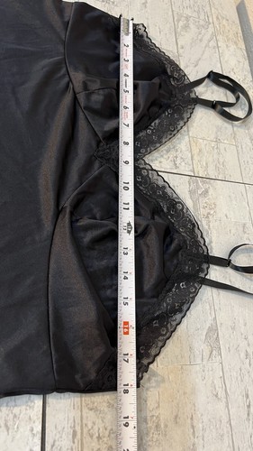 Vintage Black Cami Lace 80’s Tank Size Large Y2K - Picture 7 of 8