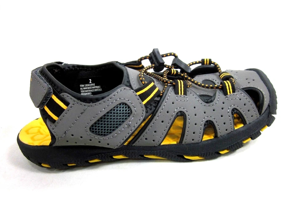 SANDALIA DE AGUA KHOMBU NIÑOS ATLÉTICA ACTIVA CONFORT, GRIS/AMARILLO, TALLA 1 EE. UU., MEDIANA Foto 2 de 4