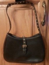 Vintage LIZ CLAIBORNE Handbag Purse Dark Brown Faux Leather Polyvinyl New