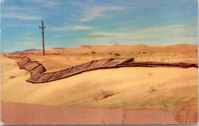 Postcard CA Old Plank Road on Arizona-California Highway 80