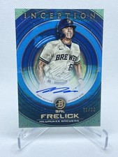 2022 Bowman Inception Blue Foil Auto Sal Frelick #PA-SF  72/99 Milwaukee Brewers