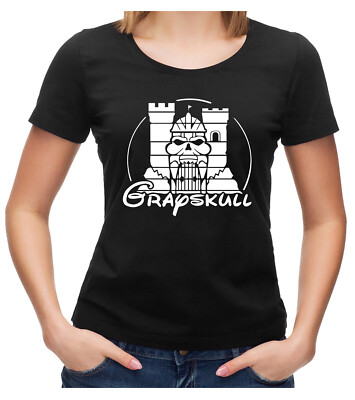 Castle Grayskull Fun Damen T-Shirt Fanshirt Fan Logo MOTU He-Man Skeletor Power