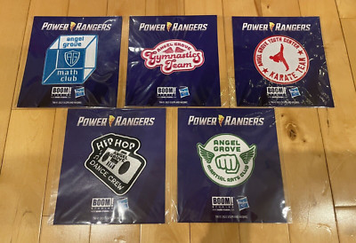 BOOM Power Rangers 30th Anniversary Kickstarter Angel Grove Club Patch Set of 5
