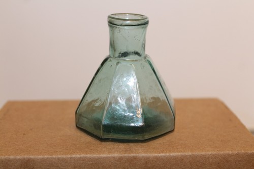 Hellgrüne Tönung 8-seitige Regenschirm Tinte offene Pontil Flasche # 2 - Bild 3 von 5