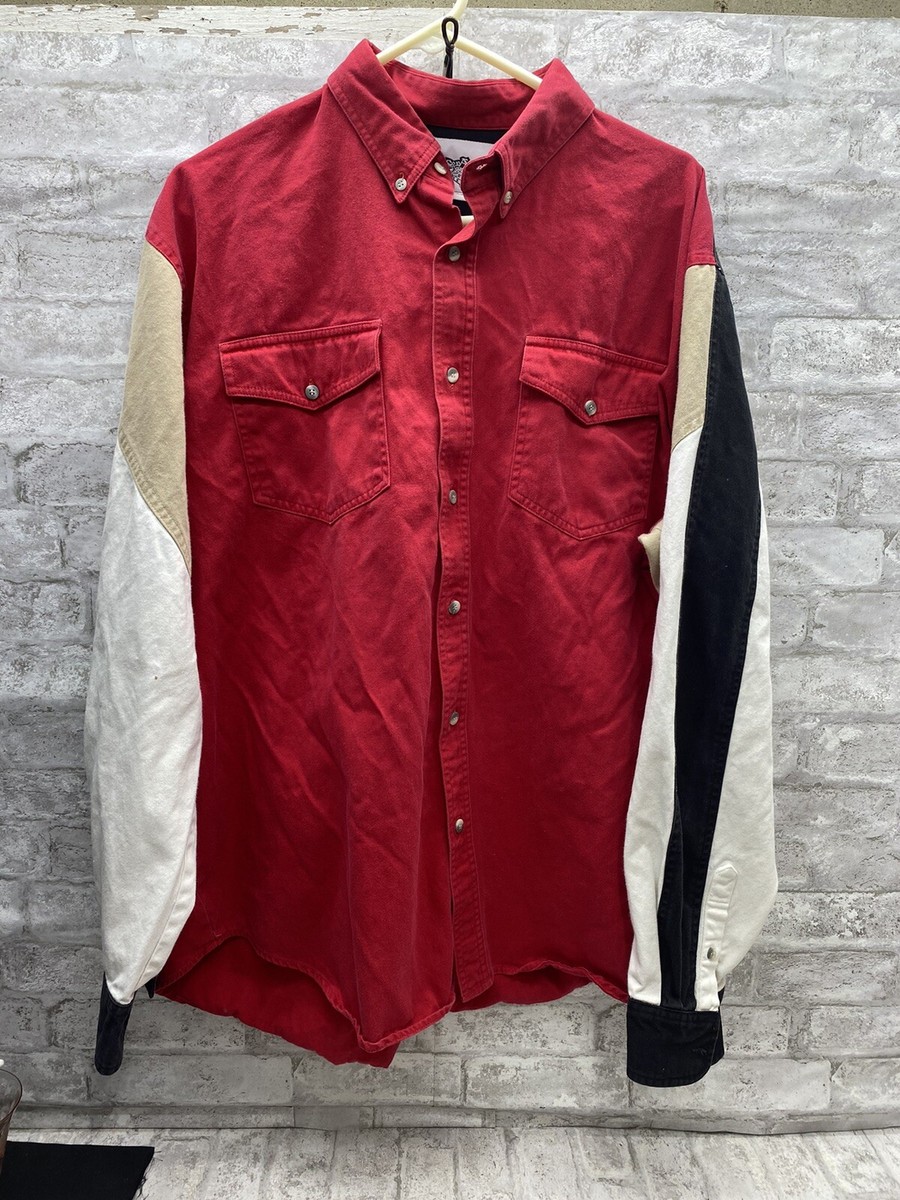 Vintage The San Angelo Collection Texas Mens XL Button Up