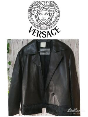 Gianni Versace Leather Jacket Lamb Leather Black From Japan Gianni Versace Leather Jacket Lamb Leather Black From Japan