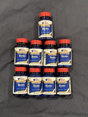 Biotin Hair Skin Nail Health Dietary Supplement Softgels 5000 Mcg