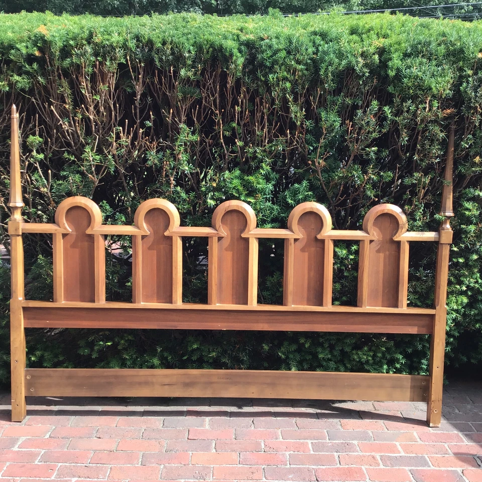 Cabecero vintage King Cherry Drexel Heritage Mid Century local PU MASSACHUSETTS Foto 2 de 4