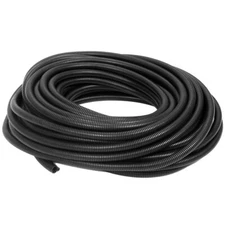 Polyethylene Flexible Split Loom Tubing 3/8 Inch Diameter Coil Black - 25 FT