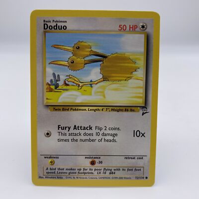 Pokémon Doduo 72/130 ENG Common Base Set 2 2000