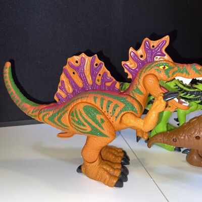 Lot of 3 Fisher Price Imaginext Dinosaurs with Sound HTF 2004 2005
