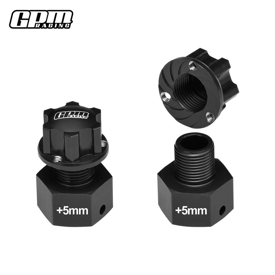 Adaptador hexagonal de aleación de 20 mm GPM 7075 (+5 mm) para LOSI 1/6 Super Baja Rey 1.0 / 2.0 Foto 2 de 4