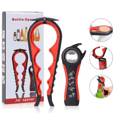 5-in-1 Jar Bottle Can Opener   Multi-Function Manual Kitchen Tool for Lids & Tab