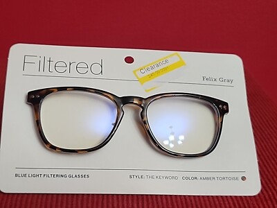 Filtered by Felix Gray, Blue Light Filtering Glasses, Keyword, Amber Tortoise 