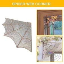 New~ Halloween Creative Spider Corner Illusion Color Plexiglass Web Porch D I6Y2