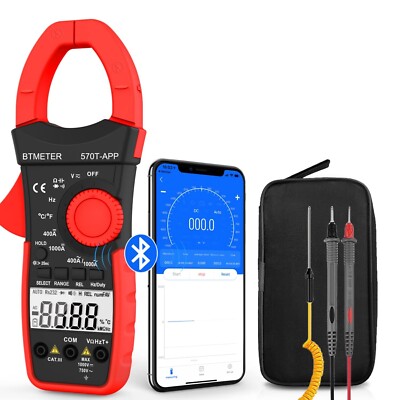 BTMETER AC/DC 1000A Clamp Multimeter, 4000 Counts Digital Clamp-on Meter with...