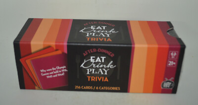 After Dinner Eat Drink Play Trivia Game New Sealed