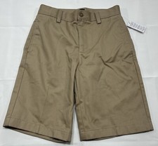 NWT Lands End Shorts Womens 14S Beige Chino Twill Khakis Oeko-Tex Casual Uniform