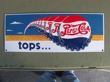 Pepsi Cola tops sign