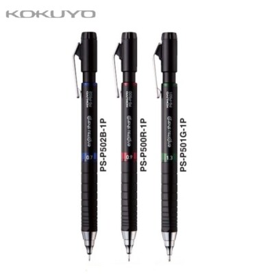 KOKUYO Enpitsu Sharp Type S - Portamine Meccanico 0,9 Mm - Corpo Nero - Matita Da Scrittura Giapponese - 4