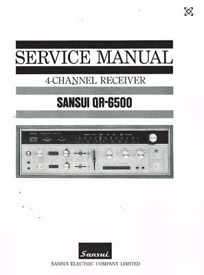 Original Service Manual Schaltplan für Sansui QR-6500 Original !