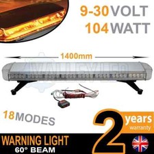 1400MM 140CM FIXED LED AMBER LIGHT BAR STROBE BEACON RECOVERY VEHICLES 104W 4FT