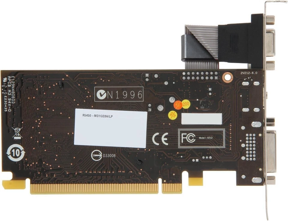 MSI ATI Radeon HD 5450 1 GB DDR3 PCI-E bajo perfil HDMI DVI R5450-MD1GD3H/LP Foto 2 de 4