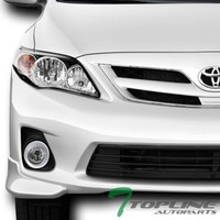 Clear Lens Front Bumper Fog Lights+blk/chrome Rim Cover+switch Pt 11-13 Corolla on sale Clear Lens Front Bumper Fog Lights+blk/chrome Rim Cover+switch Pt 11-13 Corolla on sale