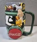 VTG Coca Cola 3D Golf Bag Large Ceramic Stein Mug PLAY REFRESHED 2000 VGC