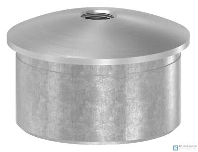 STEINBACHER© Edelstahl Rohrstopfen zum Kleben, für 42,4x2,0mm, leicht gewölbt, M8, V2A