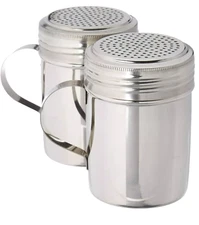 2pk Simply Essential Easy-Fill Stainless Steel Spice Shakers Salt Pepper Baking